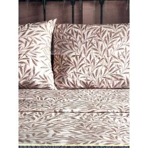 William Morris ORIGINAL WILLOW Plaster Pink QUEEN Sheet Set Cotton Percale 4PCs